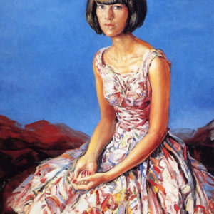 Retrato de Mercedes Guimerá Bonnet. 1969. Óleo sobre lienzo. 117x89 cm. Colección particular (Santa Cruz de Tenerife).