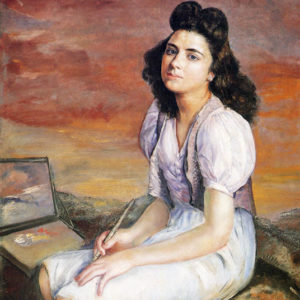 Retrato femenino. Óleo sobre lienzo. 93x85 cm. Colección particular (Valencia).