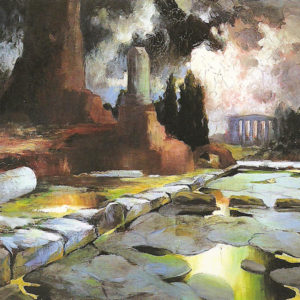 Ruinas de Pompeya o Vía Apia.|Ca. 1905-1907. Óleo sobre lienzo. 100x126 cm. Museo Municipal de Bellas Artes. Santa Cruz de Tenerife