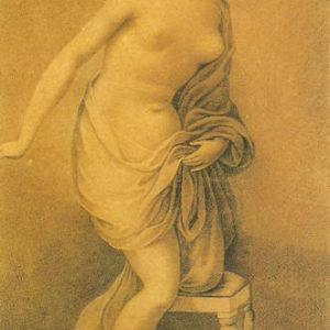 Desnudo femenino.|Hacia 1820. Grisalla y aguatinta. 25x18 cm. Museo Municipal de Bellas Artes. Santa Cruz de Tenerife