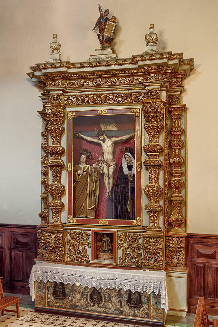 Retablo de El Calvario - Iglesia de San Juan Bautista - Real Academia  Canaria de Bellas Artes de San Miguel Arcángel